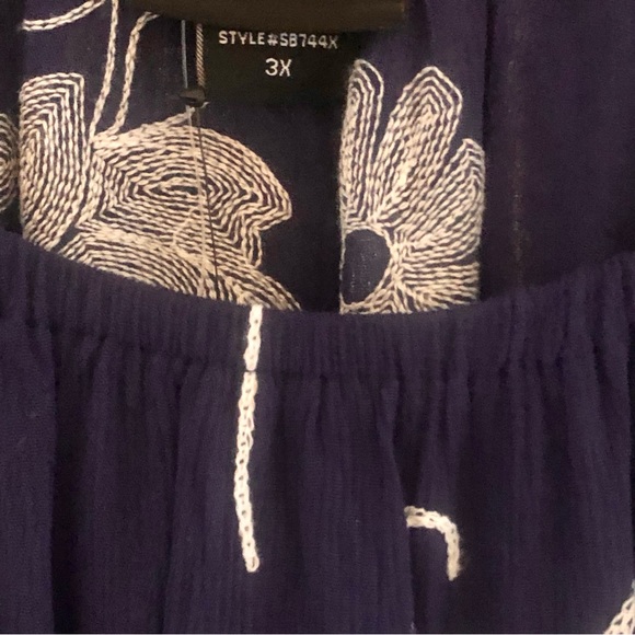 NWT! Liv Los Angeles Anthropologie Boho Pheasant Top 3X - Picture 4 of 7